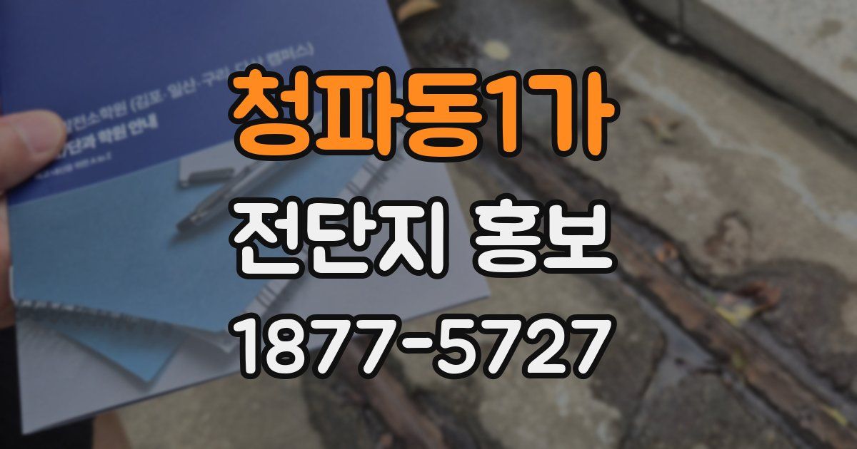 청파동1가 전단지 홍보