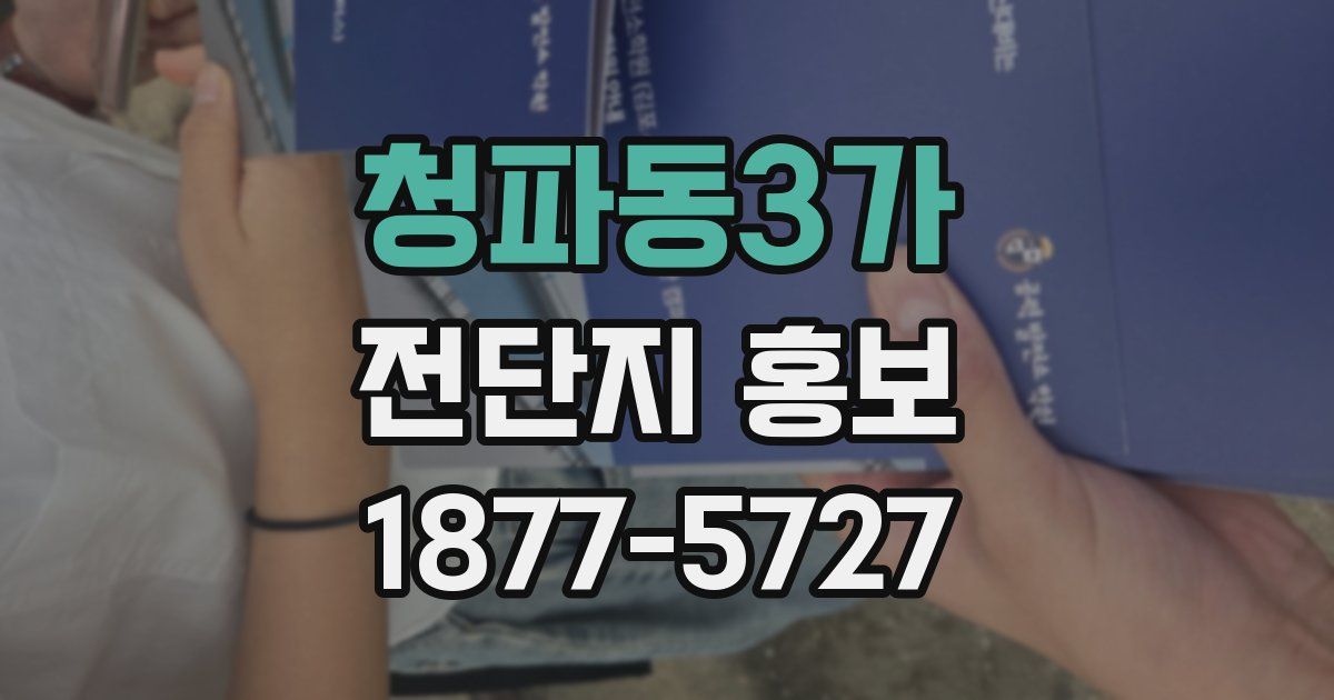 청파동3가 전단지 홍보