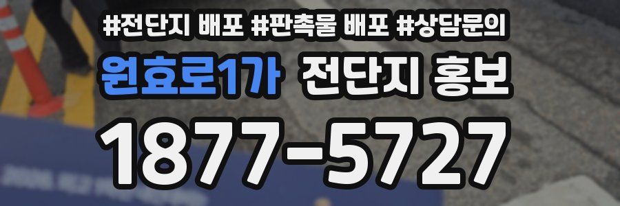 원효로1가 전단지 홍보