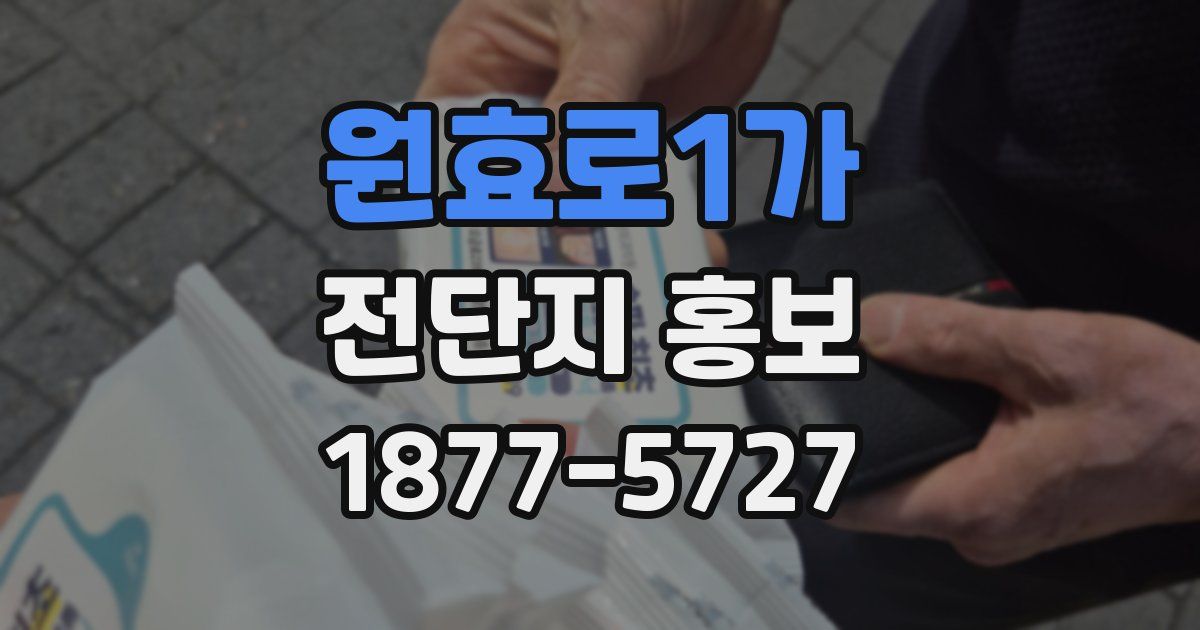 원효로1가 전단지 홍보