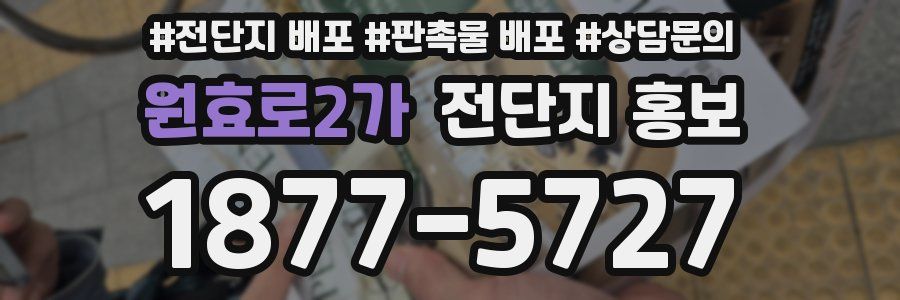 원효로2가 전단지 홍보