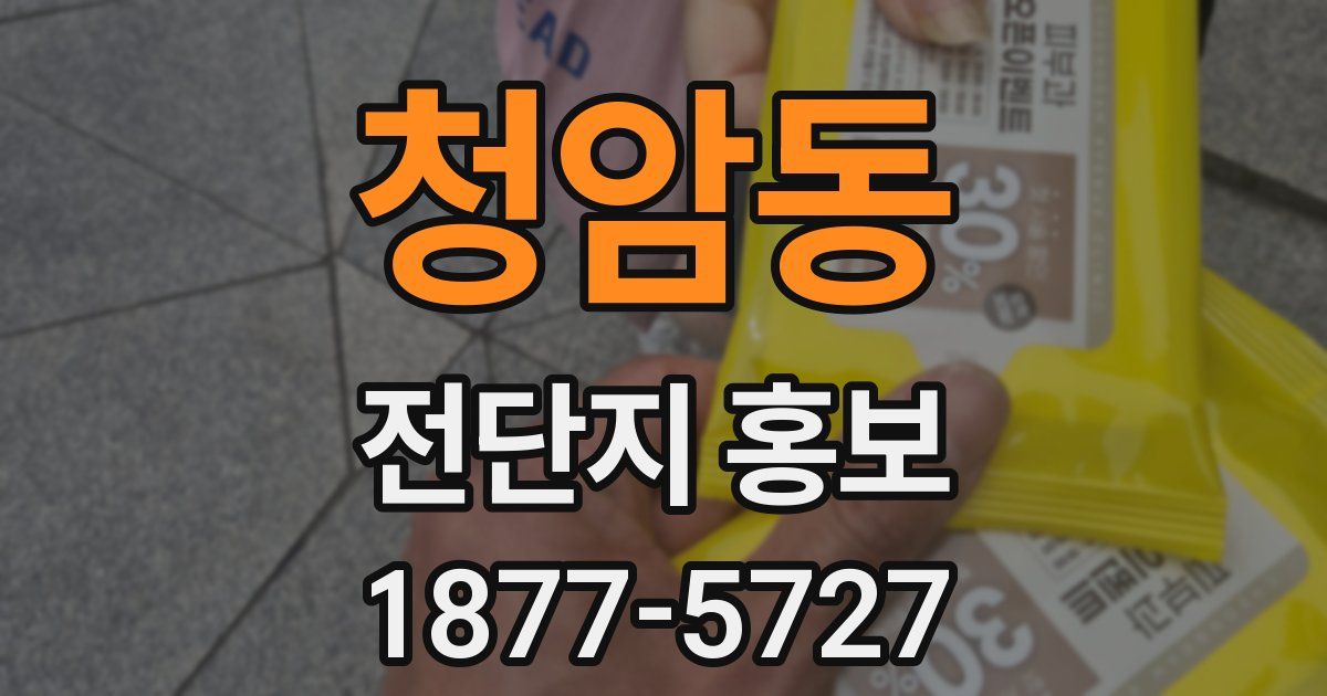 청암동 전단지 홍보