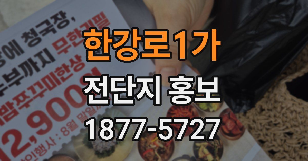 한강로1가 전단지 홍보