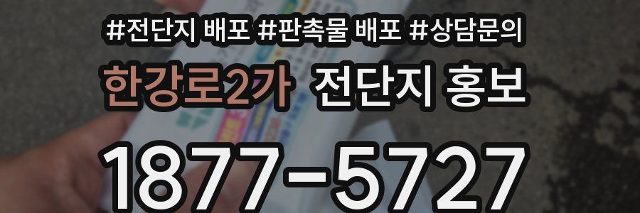한강로2가 전단지 홍보