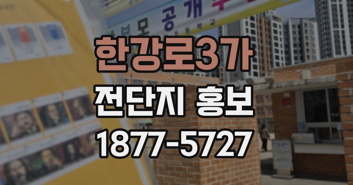 한강로3가 전단지 홍보