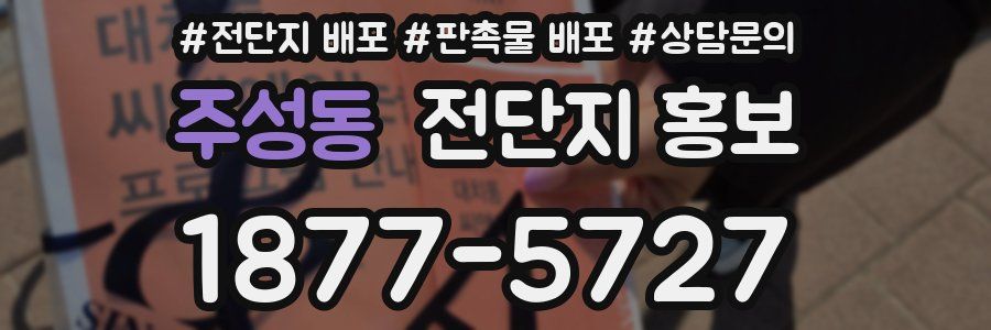 주성동 전단지 홍보