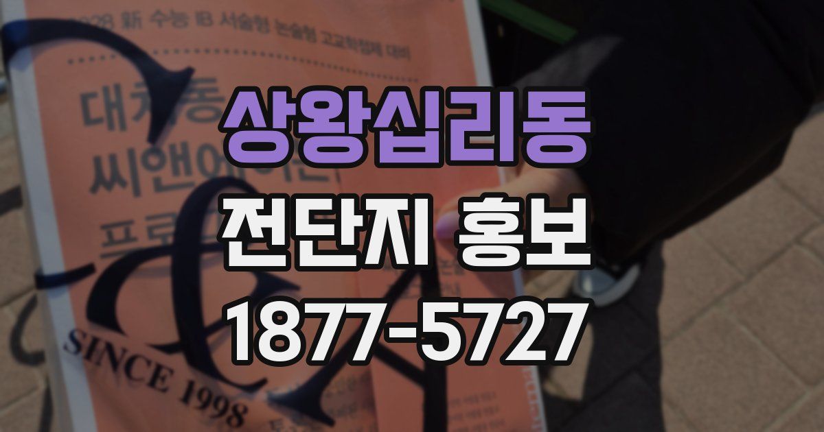 상왕십리동 전단지 홍보