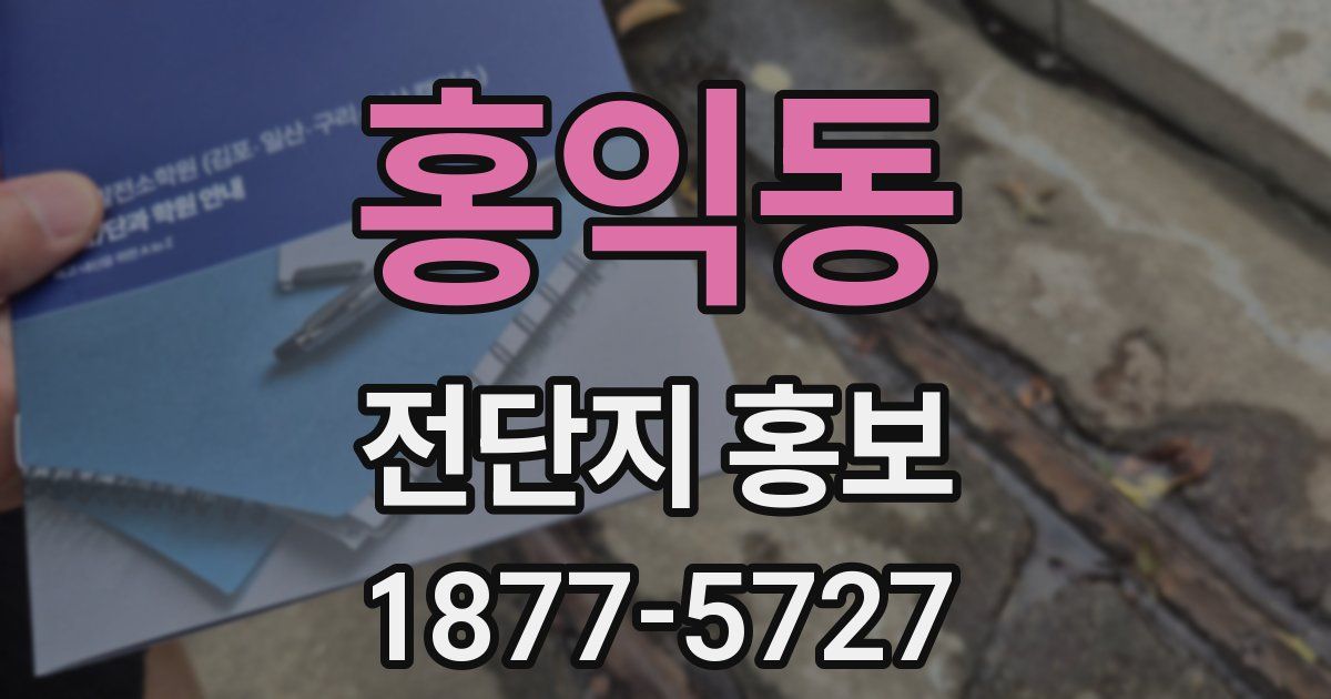 홍익동 전단지 홍보