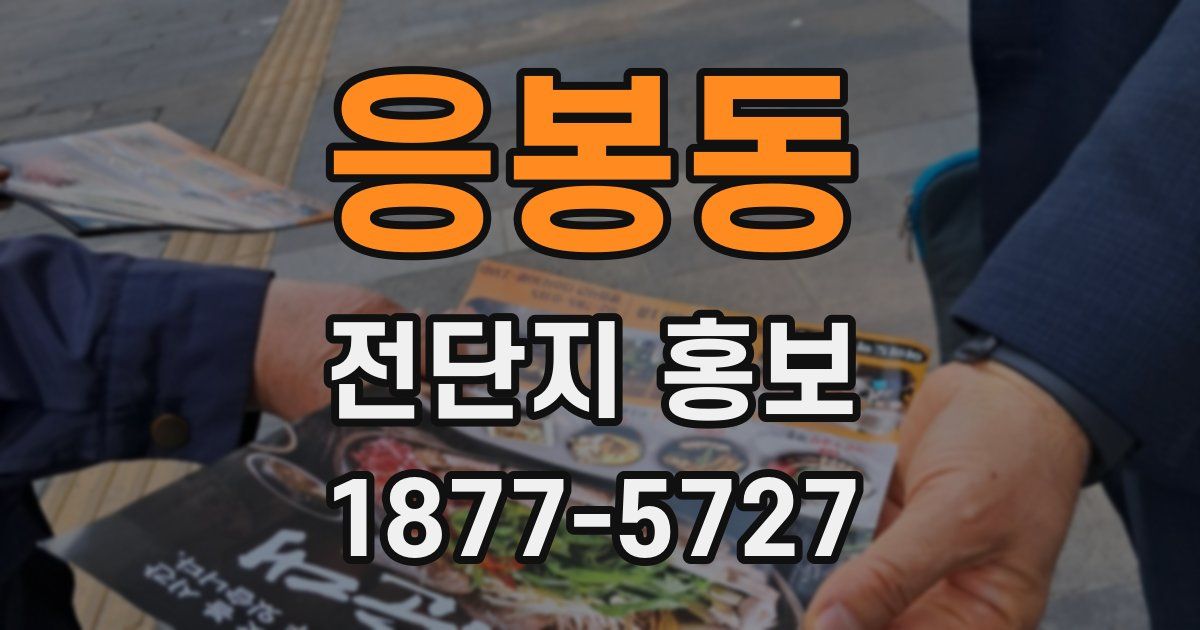 응봉동 전단지 홍보