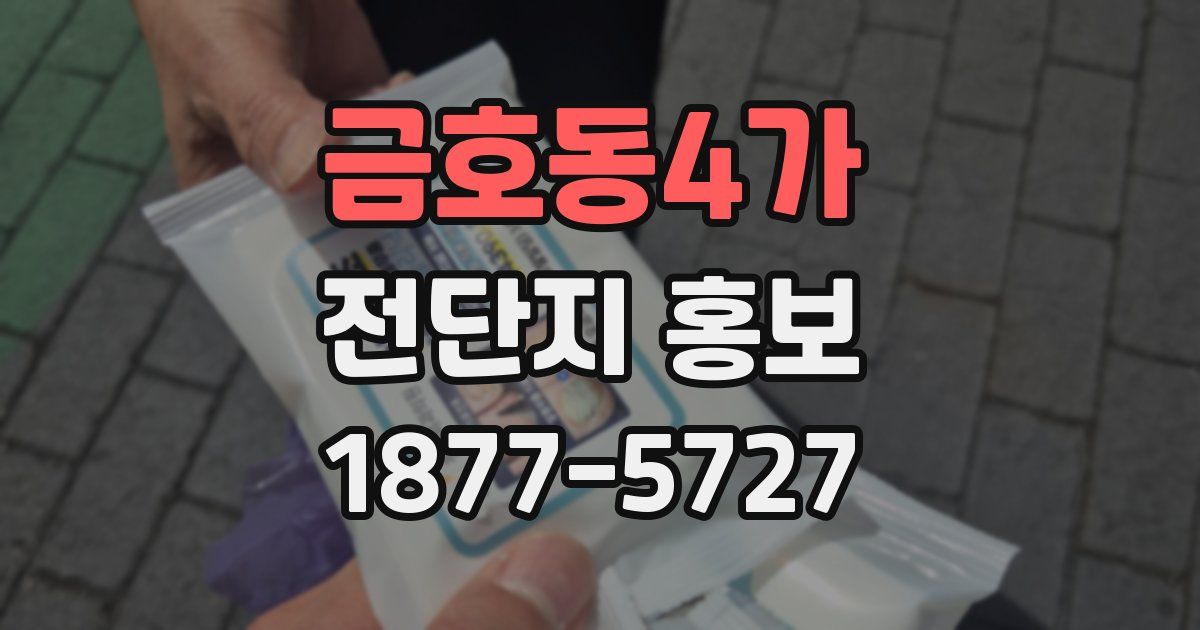 금호동4가 전단지 홍보