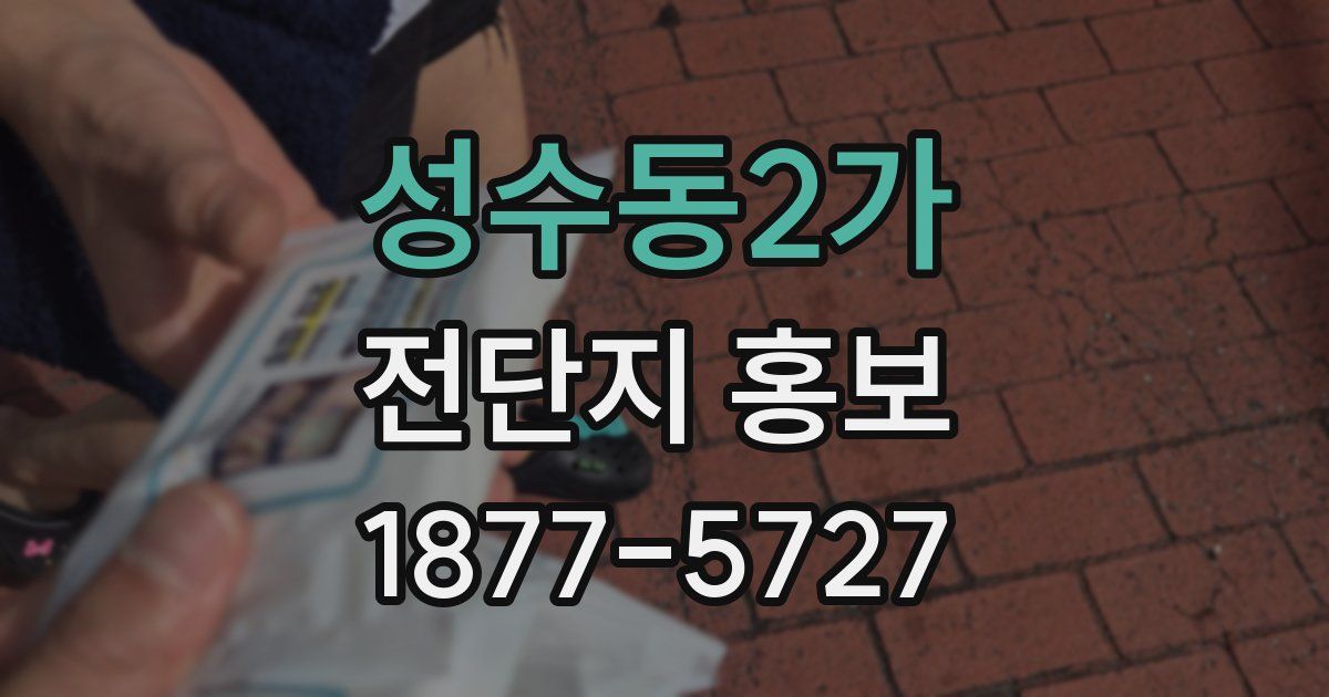 성수동2가 전단지 홍보