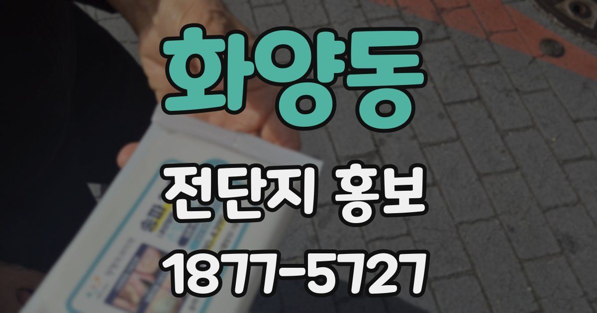 화양동 전단지 홍보