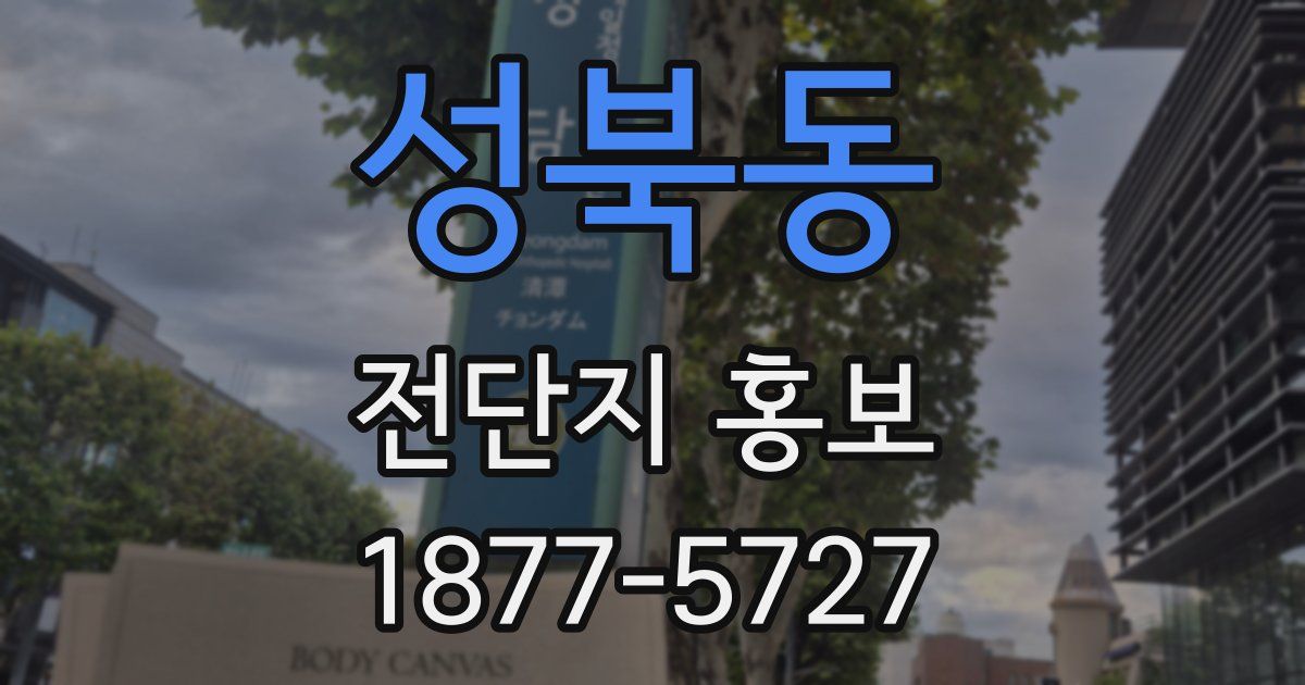 성북동 전단지 홍보