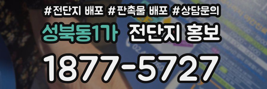 성북동1가 전단지 홍보