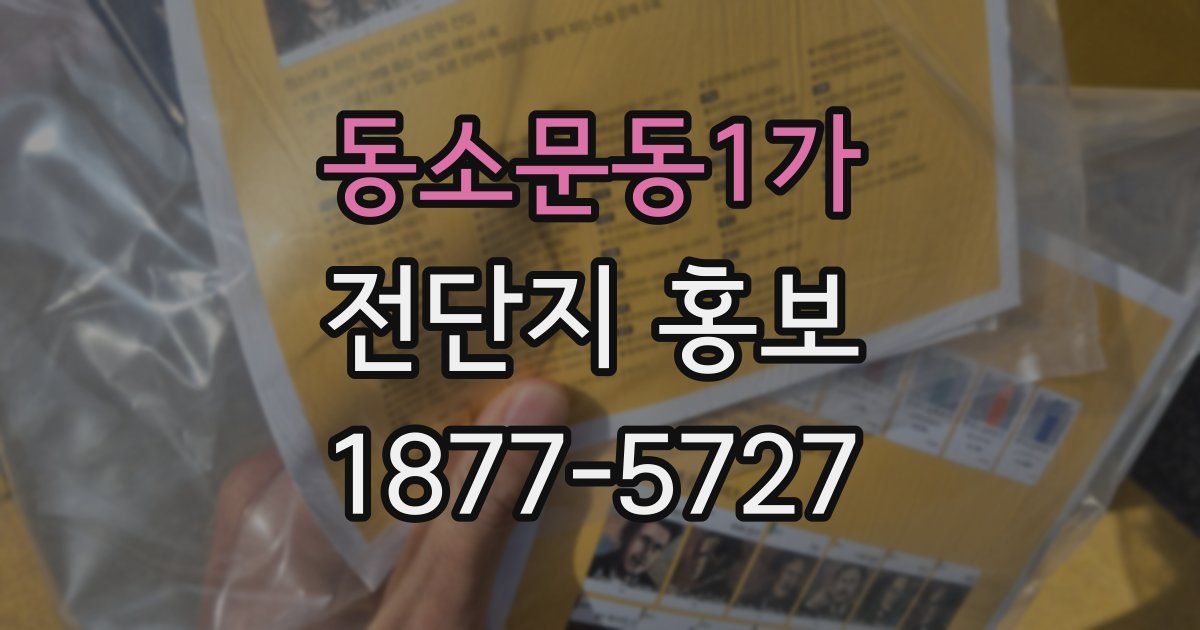 동소문동1가 전단지 홍보