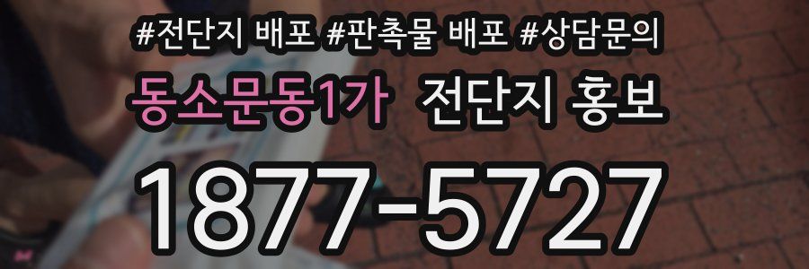 동소문동1가 전단지 홍보