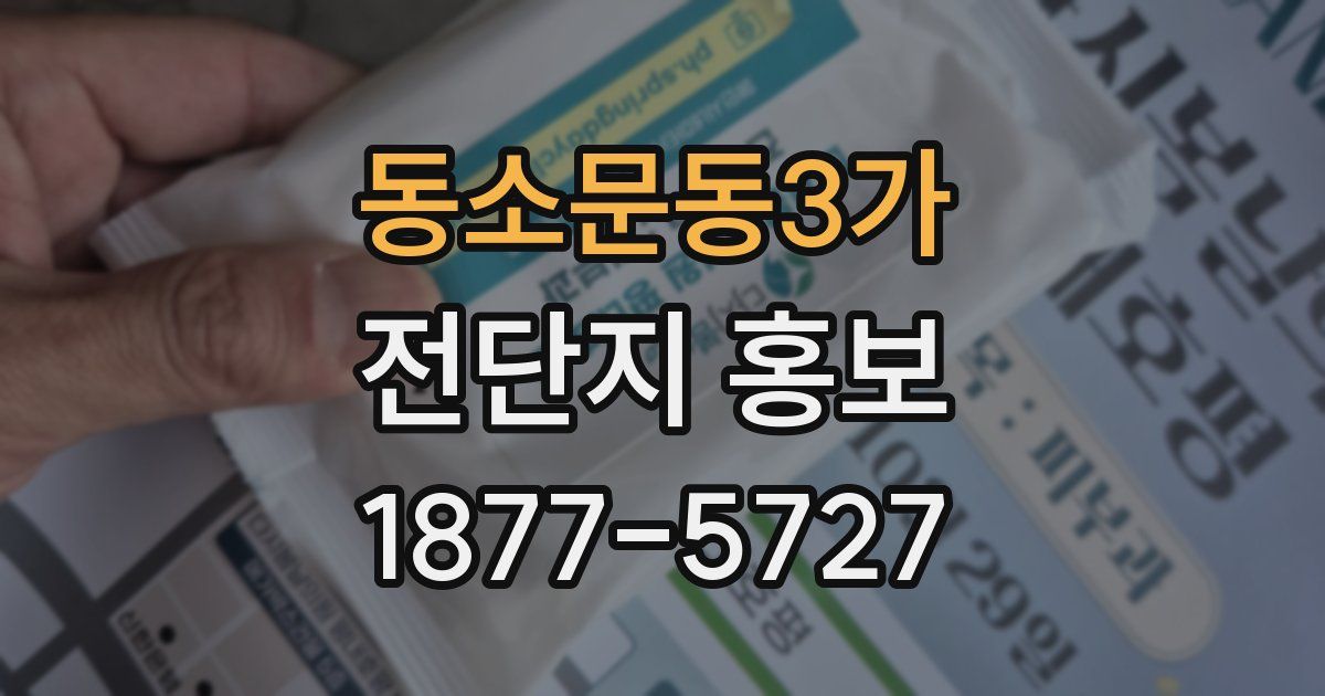 동소문동3가 전단지 홍보