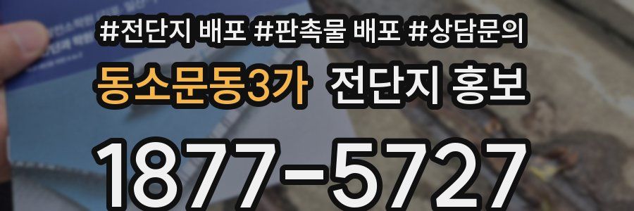 동소문동3가 전단지 홍보