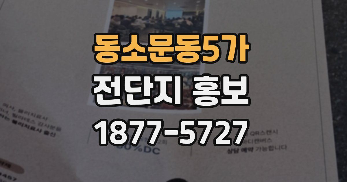 동소문동5가 전단지 홍보