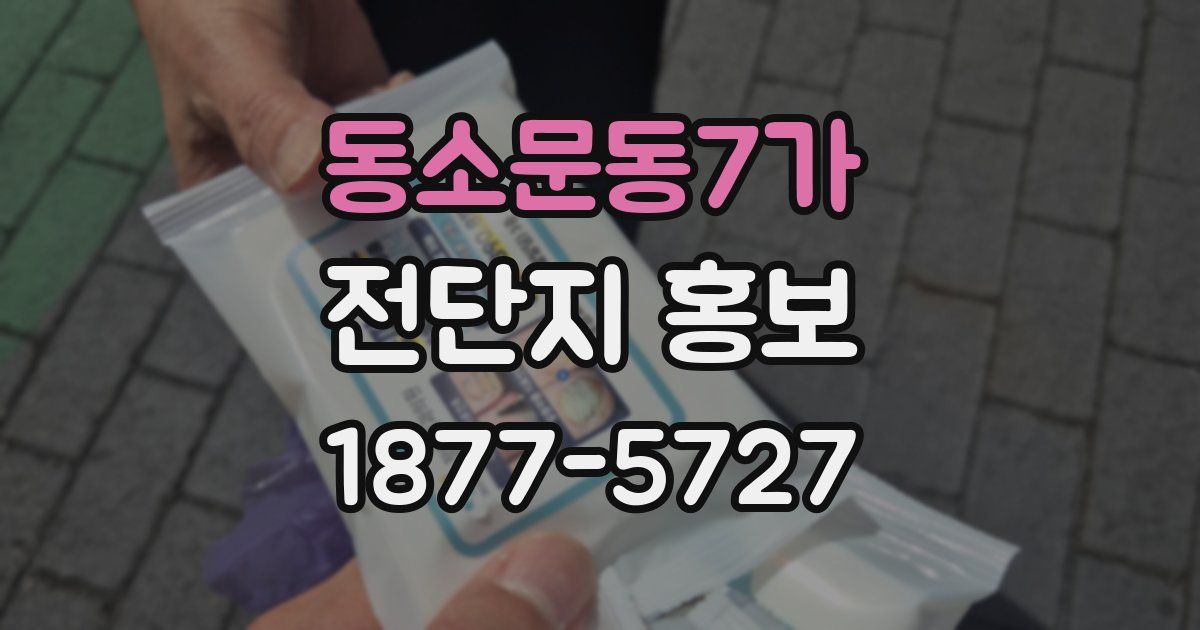 동소문동7가 전단지 홍보