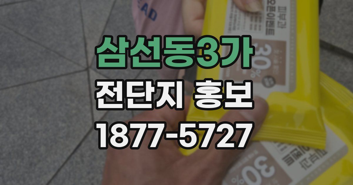삼선동3가 전단지 홍보