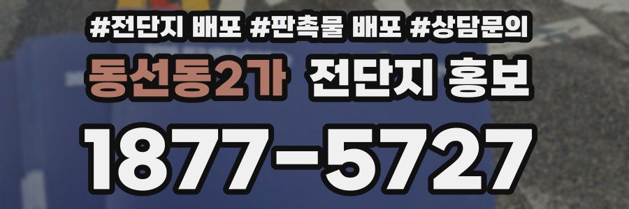 동선동2가 전단지 홍보