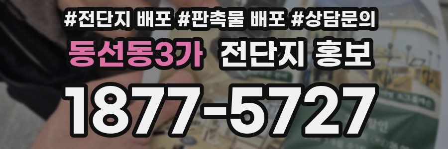 동선동3가 전단지 홍보