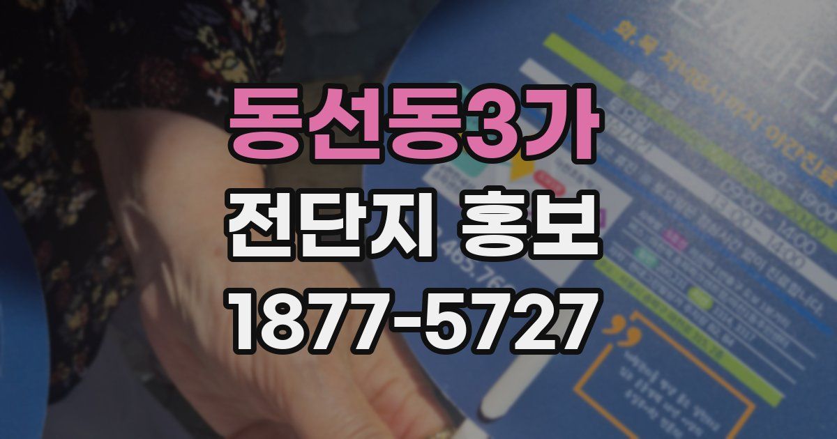 동선동3가 전단지 홍보