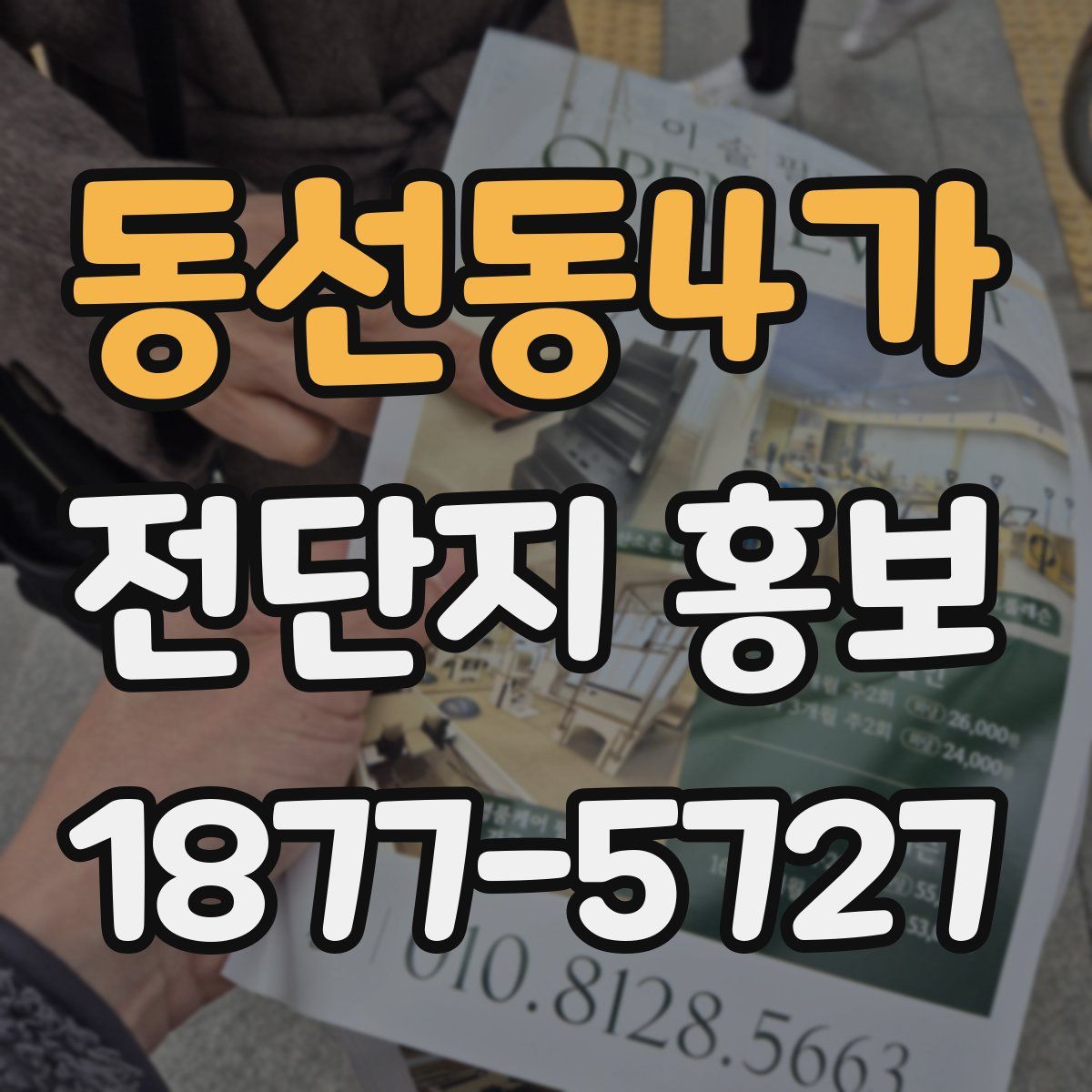 동선동4가 전단지 홍보
