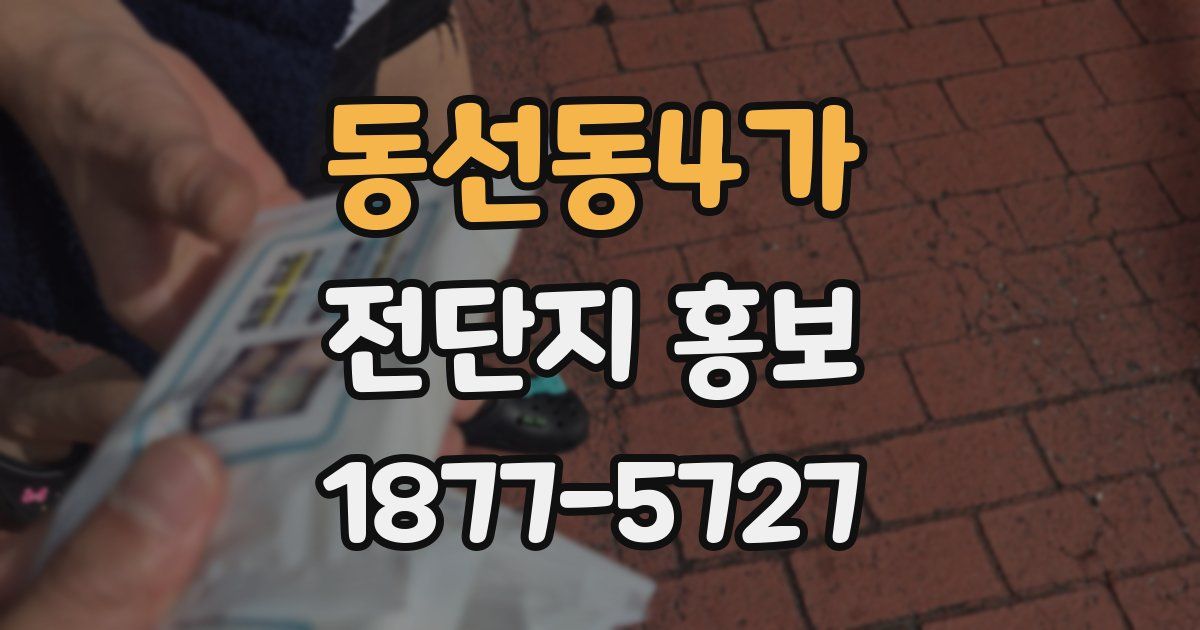 동선동4가 전단지 홍보