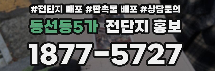 동선동5가 전단지 홍보