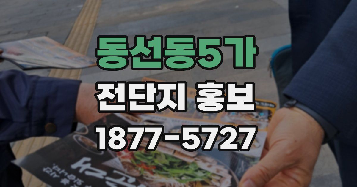 동선동5가 전단지 홍보