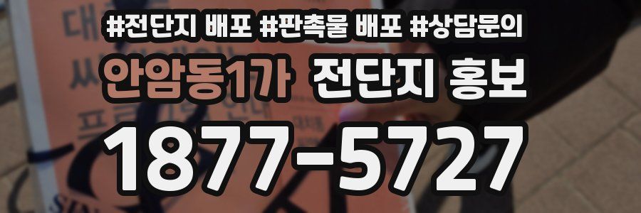 안암동1가 전단지 홍보