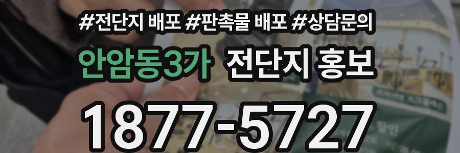 안암동3가 전단지 홍보
