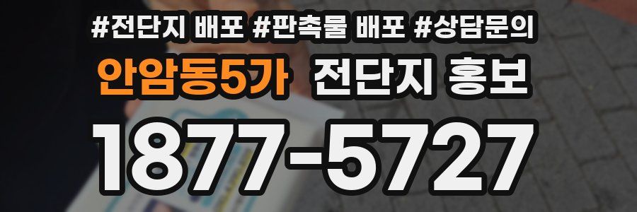 안암동5가 전단지 홍보