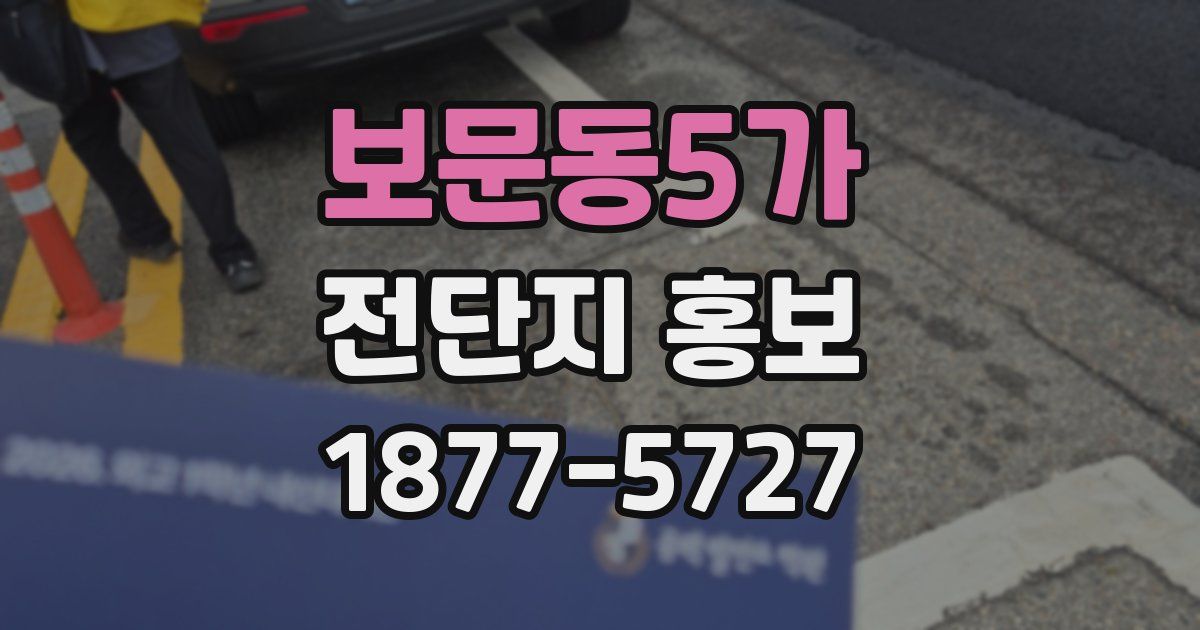 보문동5가 전단지 홍보