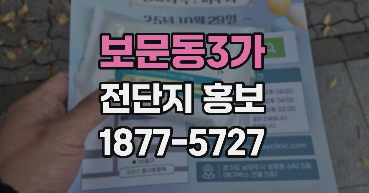 보문동3가 전단지 홍보