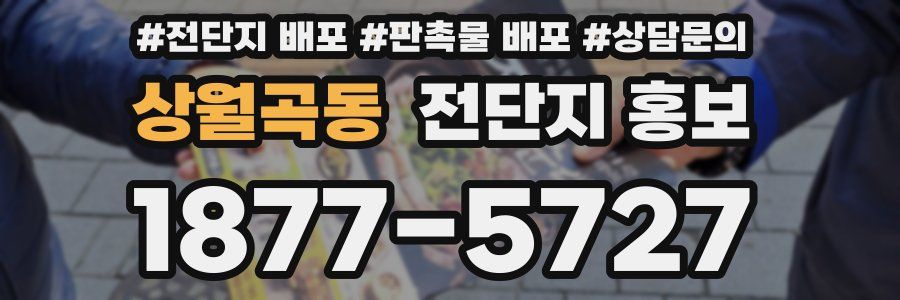 상월곡동 전단지 홍보