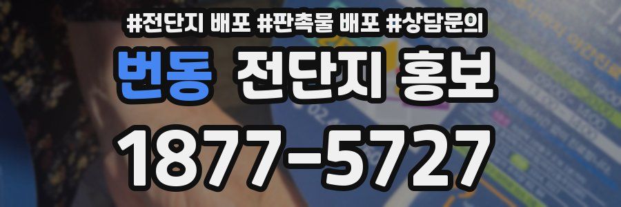 번동 전단지 홍보