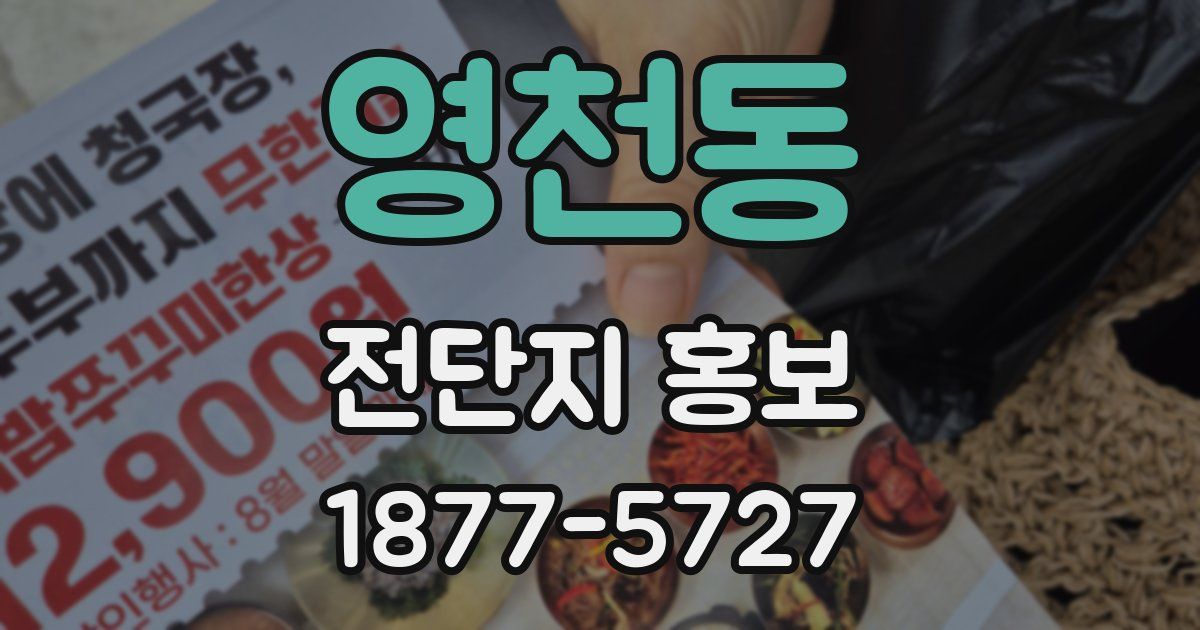 영천동 전단지 홍보
