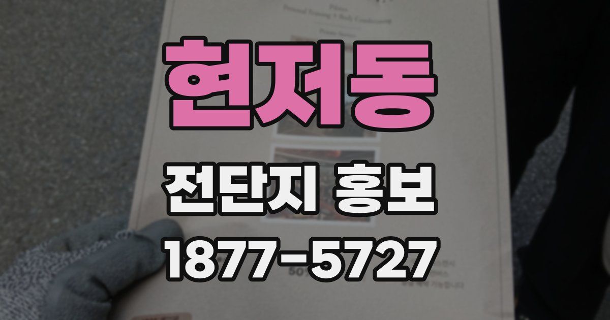 현저동 전단지 홍보