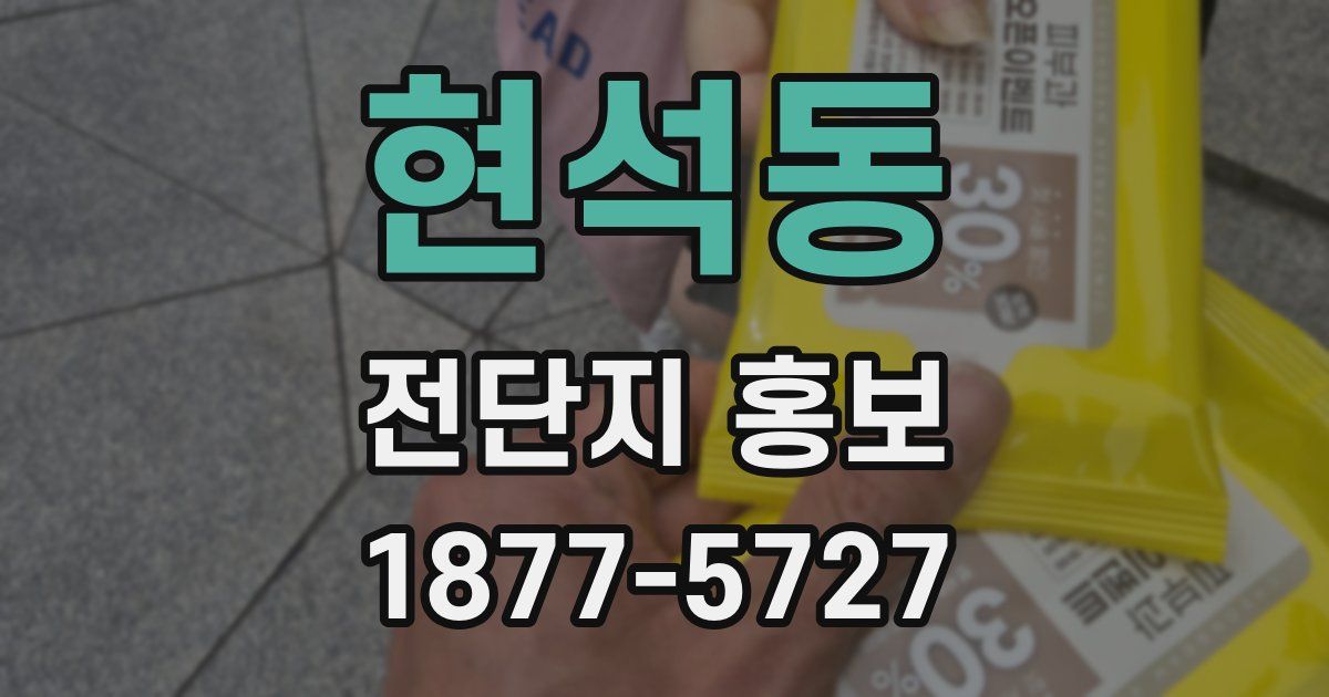 현석동 전단지 홍보