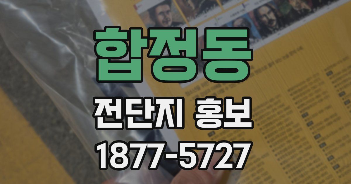 합정동 전단지 홍보
