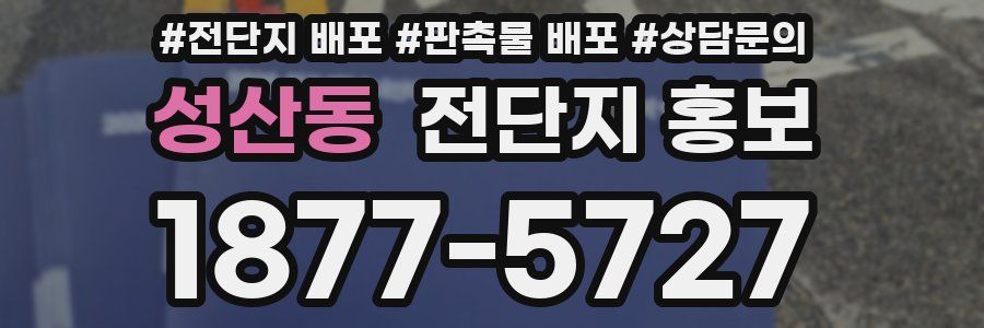성산동 전단지 홍보