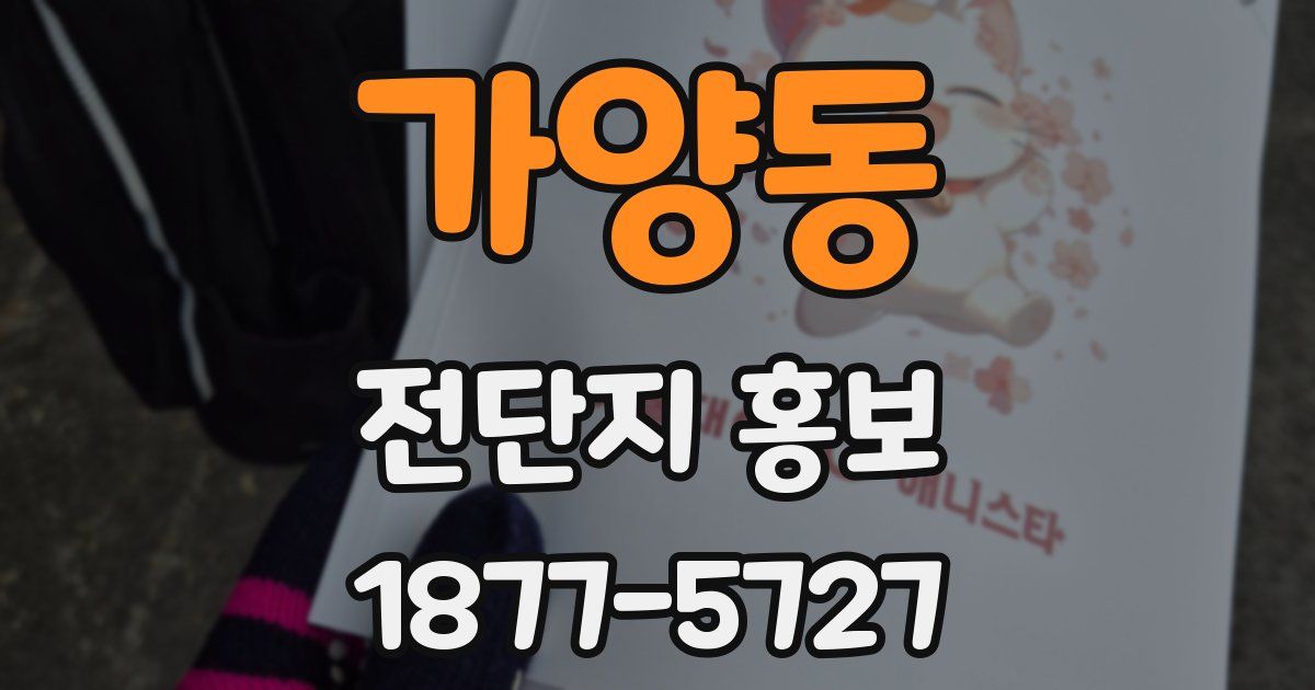 가양동 전단지 홍보