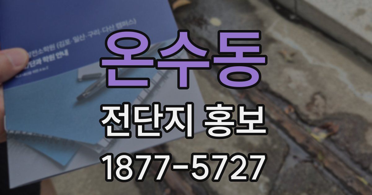 온수동 전단지 홍보