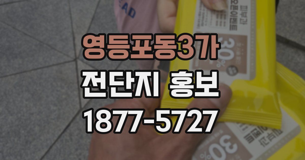영등포동3가 전단지 홍보