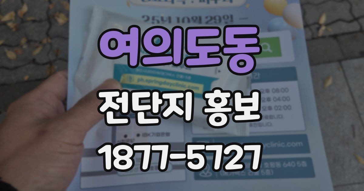 여의도동 전단지 홍보