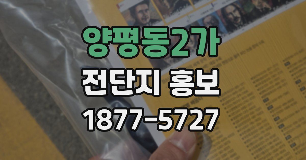 양평동2가 전단지 홍보