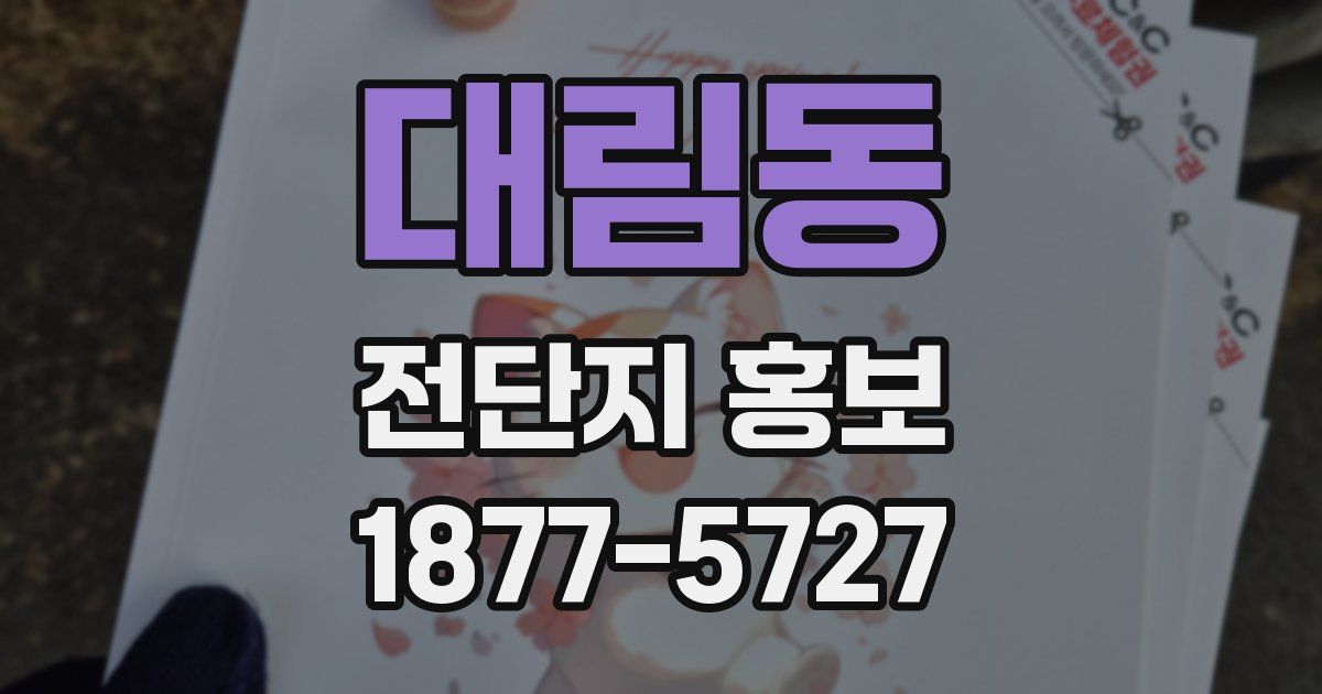 대림동 전단지 홍보